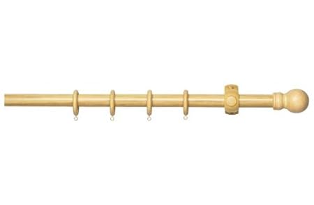 Argos Value Range Wooden 240cm Curtain Pole Natural Amazon Co