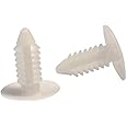 Jejavu - Vinyl Strap Fastener, Rivets for Patio Chairs Vinyl Straps, Pins for Lawn Furniture Straps, Fit 1/4'' Hole, Pack of 50, White