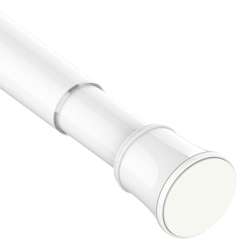 Extendable Telescopic Curtain Rod Extendable Window Tension Rod No Drilling Shower Curtain Pole,Tension Rod for Curtains,Kitchen, Closet,Hanging Pole No Tool Require, 185-250 cm (72.8-98.4"), White