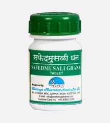 Safed Musali Ghana 60 Tablets, Asparagus Adscendens Ghana Satva, Concentrated Aqueous Herbal Extracts