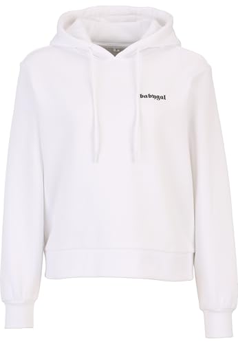 Miss Tee Sudadera con Capucha de Las Mujeres, 65% Algodón 35% Poliéster, Blanco, L
