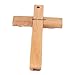 Holy Land Market Olive wood Cross from Bethlehem with a Certificate and Lord prayer card (6 Inches)