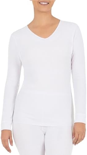 Fruit of The Loom Women's Plus-Size Waffle Thermal Crew Top