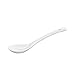 Porlien White Bone China 6.75-inch Chinese Soup Spoons Set of 4