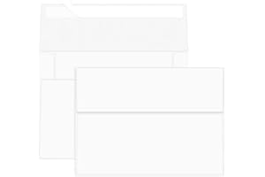 RINRDA 4x6 White Envelopes For Invitation, A6 envelope 4.75 x 6.5 inch, 4X6 Envelopes for A6 cards,Self Seal envelopes for weddings, greeting cards,baby shower,photos,birthday (White)