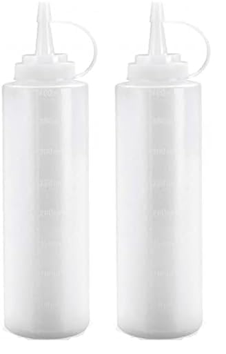 IBILI 773904 Plastic Squeeze Bottle, White, 400 ml (Pack of 2)