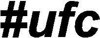 WHITE HASHTAG UFC LOGO VINYL DECAL STICKER
