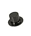 Black Plastic Mini Top Hats for Doll House Miniatures Favors Crafts 28mm