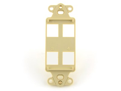 4 Port Decorex Face Plate Insert - Ivory