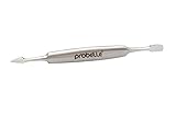 Probelle Double Sided 2-in-1 Cuticle Pusher and Cleaner Stainless Steel Manicure Tool, 0.3 Ounce