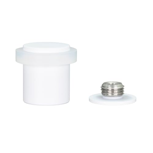 EVI Herrajes | Door Stop | Stainless Steel | 24 x 30 mm | Screwed Base | White Lacquered | Includes Screw + Mounting Plug | Mod. I-199/24X30-BCBBL