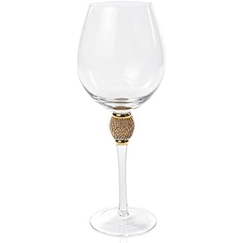 Amazon.com | Trinkware Set of 2 Wine Glasses - Rhinestone"DIAMOND