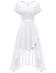Wedtrend White Graduation Dresses, Flutter Sleeve