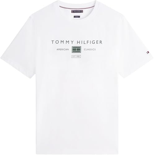 Brand Love Mono Stack Tee MW0MW42365 S/S T-Shirt, Blanc, XS