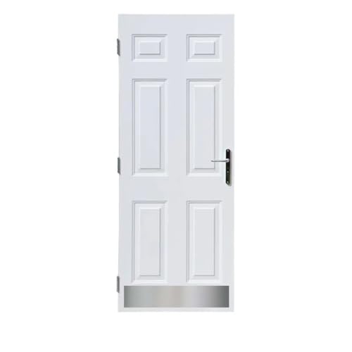 GDI Hardware Anodized Aluminum Kickplates, Various Sizes, Colors, and Mounting Options Available, 0.040-Inch Profile, Square Corners, American Made (Aluminum, 8" x 32" - for 34" Door) at Amazon