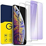 Ejfete Screen Protector Compatible with iPhone Xs Max HD and Anti-Blue Tempered Glass Screen Protector with Easy Installation Frame for Apple iPhone 6.5 inch XS Max Plus 2018