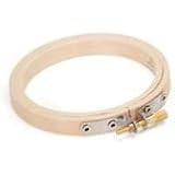 Bulk Buy: Darice DIY Crafts Wooden Embroidery Hoops Round 4 inches (6-Pack) 39012