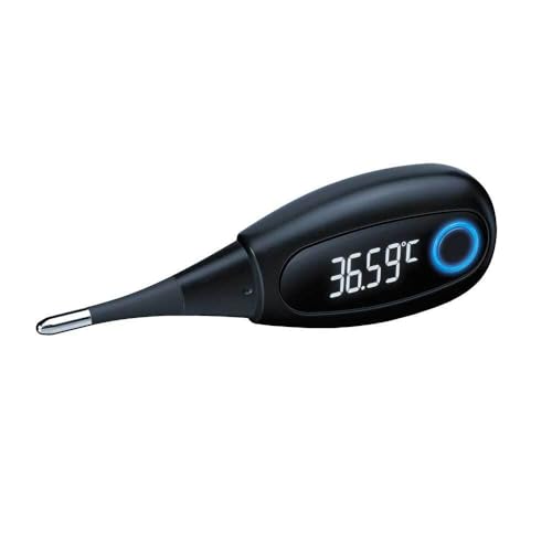 Beurer OT30 Digital Basal Thermometer with Bluetooth Data Transfer and Pregnancy Planning App, Displays Results in 3 Minutes, Suitable for Oral or Vaginal Use