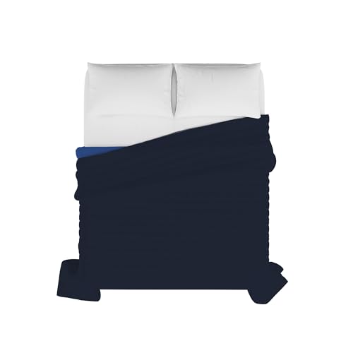 Italian Bed Linen Elegant Summer Quilt Dark Royal Blue, Double