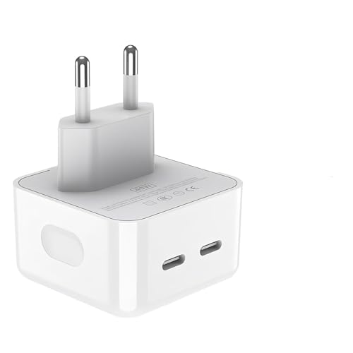 H'MASTON Carregador Tipo C Fonte 40W com Dupla Usb C Rápido Carregamento Simultaneo Compatível com iPhone iPad Samsung