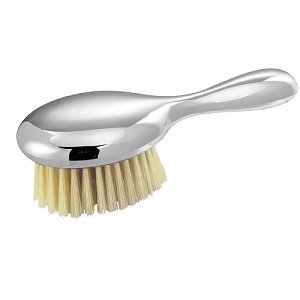 Sterling Silver Child S Plain Hairbrush Amazon Co Uk Baby
