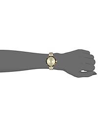 Anne Klein 109652CHTO reloj tipo brazalete de plástico tipo caparazón de tortuga, dorado, para mujer
