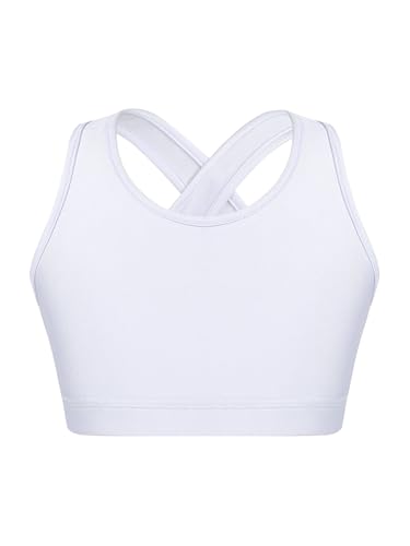 YONGHS Kids Girls Athletic Bra Shoulder Straps Cross at Rear… at Amazon
