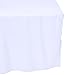 LinenTablecloth 6 ft. Fitted Polyester Tablecloth White