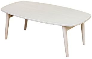 Amazon Co Jp 木目調折りたたみローテーブル センターテーブル 長方形 ホワイトウォッシュ 幅90cm Bonny 木製脚 完成品 ホーム キッチン