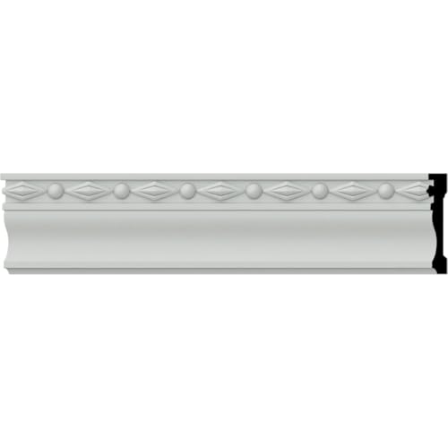 Endurathane Federal Chair Rail, 2 1/4"H x 1/2"P x 94 1/2"L, Factory Primed (12-…