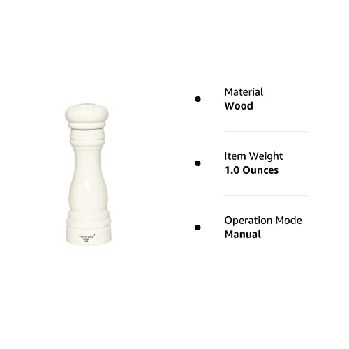 Fletchers' Mill Federal Salt Shaker, White, 6 Inch, Adjustable