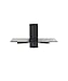 VonHaus 1x Floating Wall Shelf with Strengthened Tempered Glass - Adjustable - Black - DVD Players/Cable Boxes/Games Consoles/TV Accessories