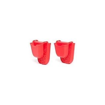 Core Kitchen Textured Silicone Oven Mitts 2pc Set (Red)