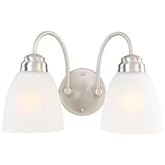 Commercial Electric Brushed Nickel 2-light Vanity