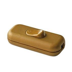 Inline Rocker Lamp Switch (Gold)