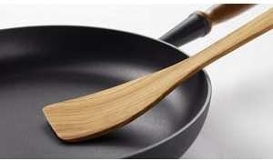 ScanWood Olive Wood Curved Spatula, 12 Inch