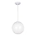 Sea Gull Lighting 6020-15 Hanging Globe One-Light Pendant with Smooth White Glass Diffuser, White Finish