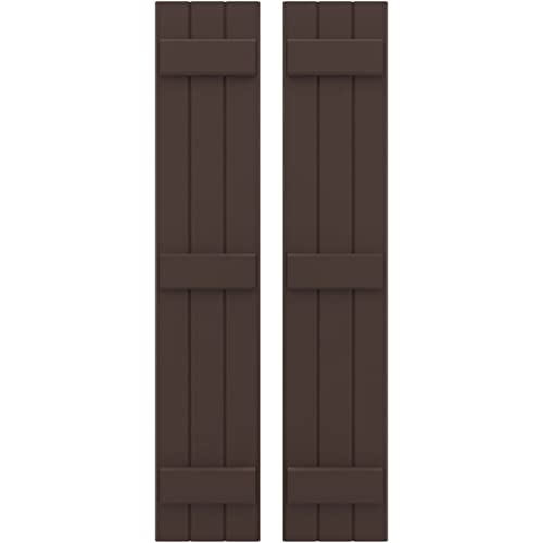 10 1/2"W x 65"H Americraft Three Board (3 Batten) Exterior Real Wood Joined Boa…