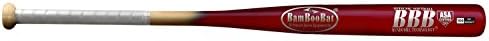 BamBooBatHNBR34ASA Softball Bat, Natural Handle/Red Barrel, 34-Inch/30-Ounce