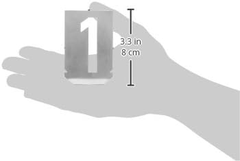 GRAVUREM Signing Stencils 0-9 Number Set/Font Height 60 mm, Gray - Image 3