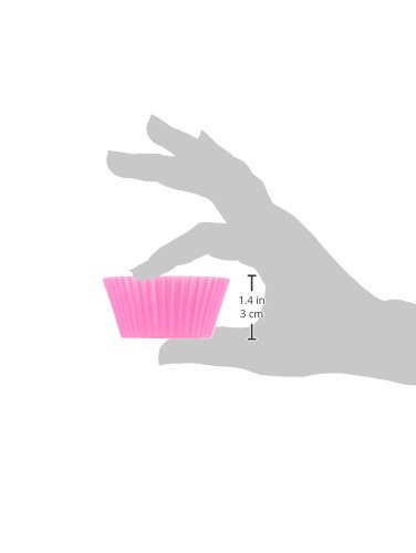Tvoip Muffin Pan - Reusable Silicone Cupcake Molds 2in 24 Pack - Small Baking Cups Truffle Cake Pan Set Nonstick in 6 Colors