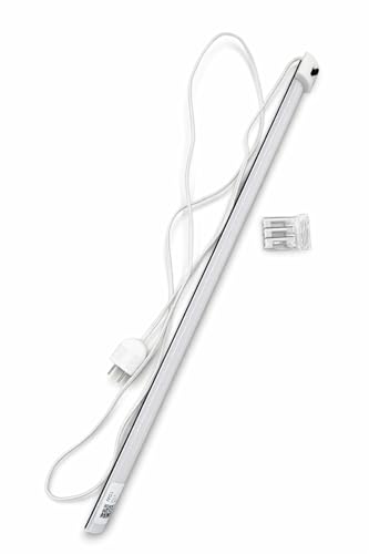 INTENSESO - Lámpara LED Sobreponer Esquinero con Apagador y Clavija (Luz Cálida 2700K, 1mt)