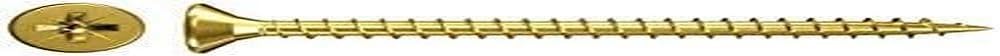 fischer Chipboard Screw 4.5 x 40 Countersunk Head Yellow Galvanised Full Thread Phillips PZ