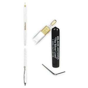 Plata Carga FGT serie blanco 4 'látigo de fibra de vidrio