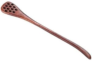 WAIGN Brown Honey Dippers, Handmade Spoon Stirrer, Long Handle Honey Dipper Mixing Stick, Wooden Honey Dipper, Handmade Honey Drizzler for Kitchen and Dining, Honey Dippers, Servers