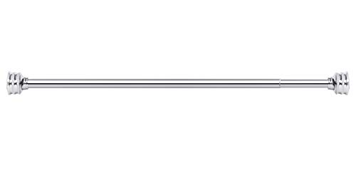 AMG and Enchante Accessories, Classic Rippled Base Shower Curtain or Window Drapery Tension Rod 42 to 72-Inch, Polished Chrome - Thumbnail 2