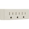 GE 3-Outlet Extender Wall Tap, Grounded Adapter Plug, Indoor Rated, 3-Prong, Perfect for Travel, UL Listed, Light Almond…