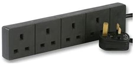 Mr Gadget's Solutions USB Extension Lead Cable Free Socket Protected 4 Gang Way 2m -black.