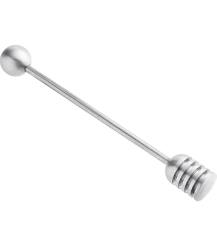 Transparent 6" Glass Honey Dipper Sticks Stirring Sticks Server Honey Spoon Dipper Stirrer Honey Wand For Honey Pot Jar Containers Honey Dispense Drizzle, Clear Asparagus Servers Flatware