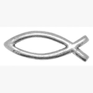 JEWELLERY GIFT PALACEJEWELLERY GIFT PALACE Pewter Pin Badge General Christian Fish